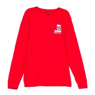 SKULL Long Sleeve T-Shirt Red Front